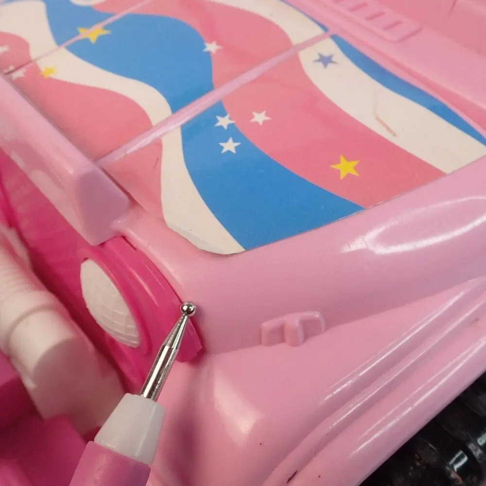 Vintage Barbie Pink Plastic Jeep Pink Rims Black Wheels NO Canopy Top
